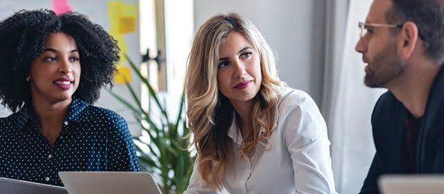 project team discussing initial plan