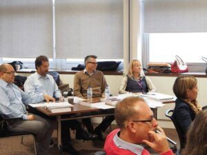 attendees at corporate training course for project managers