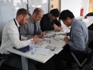 attendees at public training course for project managers