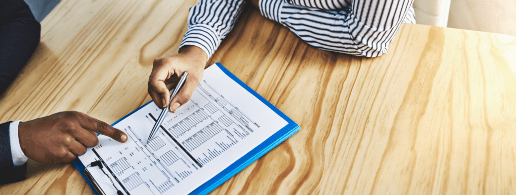 Project team discussing schedule